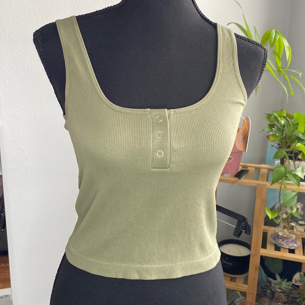 Green army top love charm
